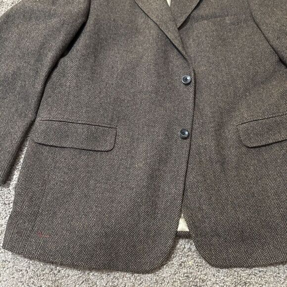 Oscar de la Renta Men's Brown Sport Coat 46R Blazer Jacket Merino Wool Lambswool - Picture 3 of 15